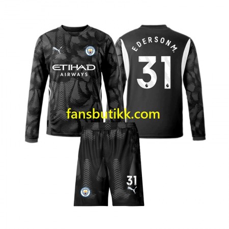 Fotballdrakt Manchester City Ederson Moraes 31 Keeper Barn Fjerde 2024-2025 Langermet